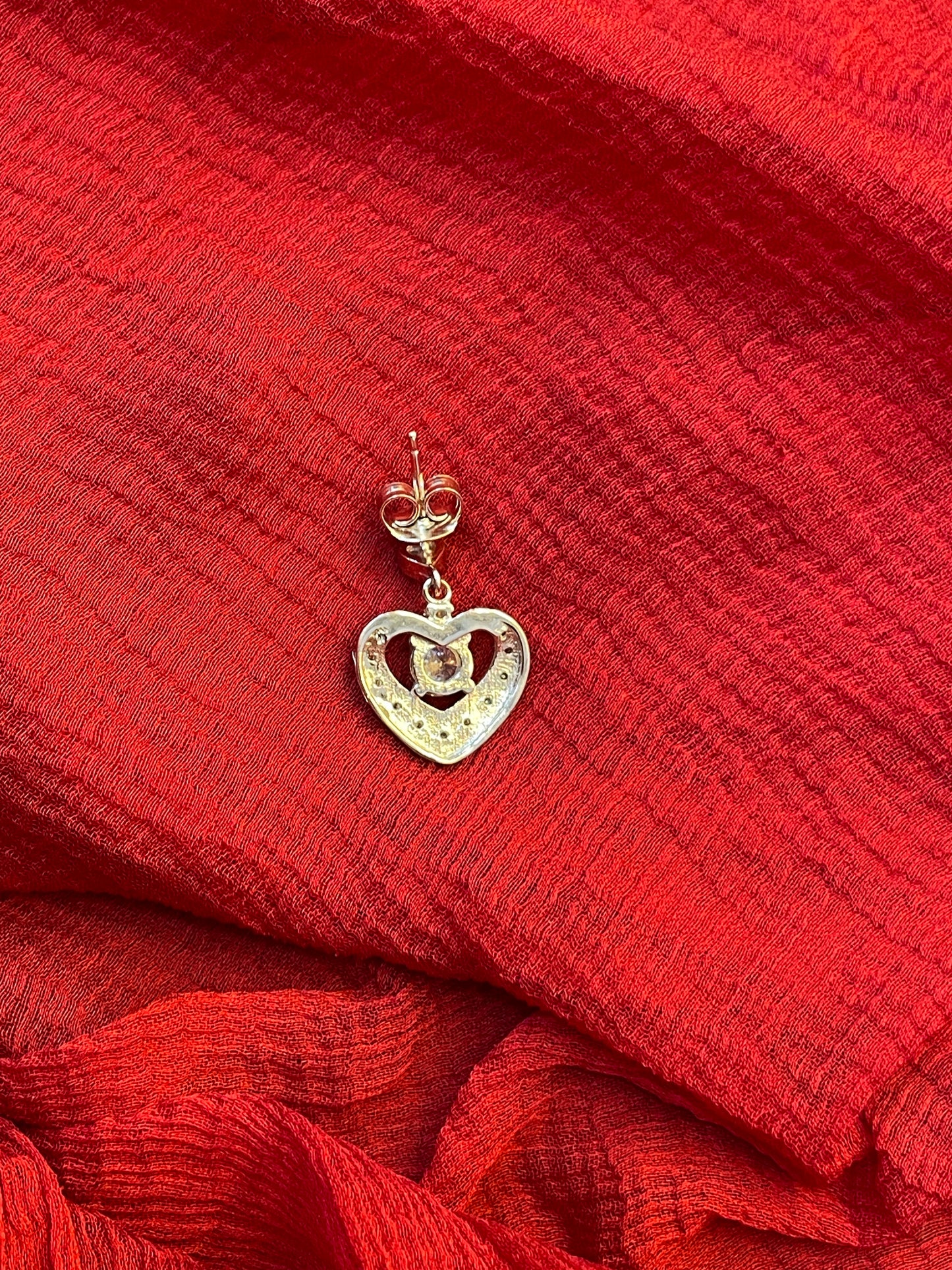 92.5 Silver Heart Hanging Earrings for Women | Stylish Dangle Design | Elegant Jewellery