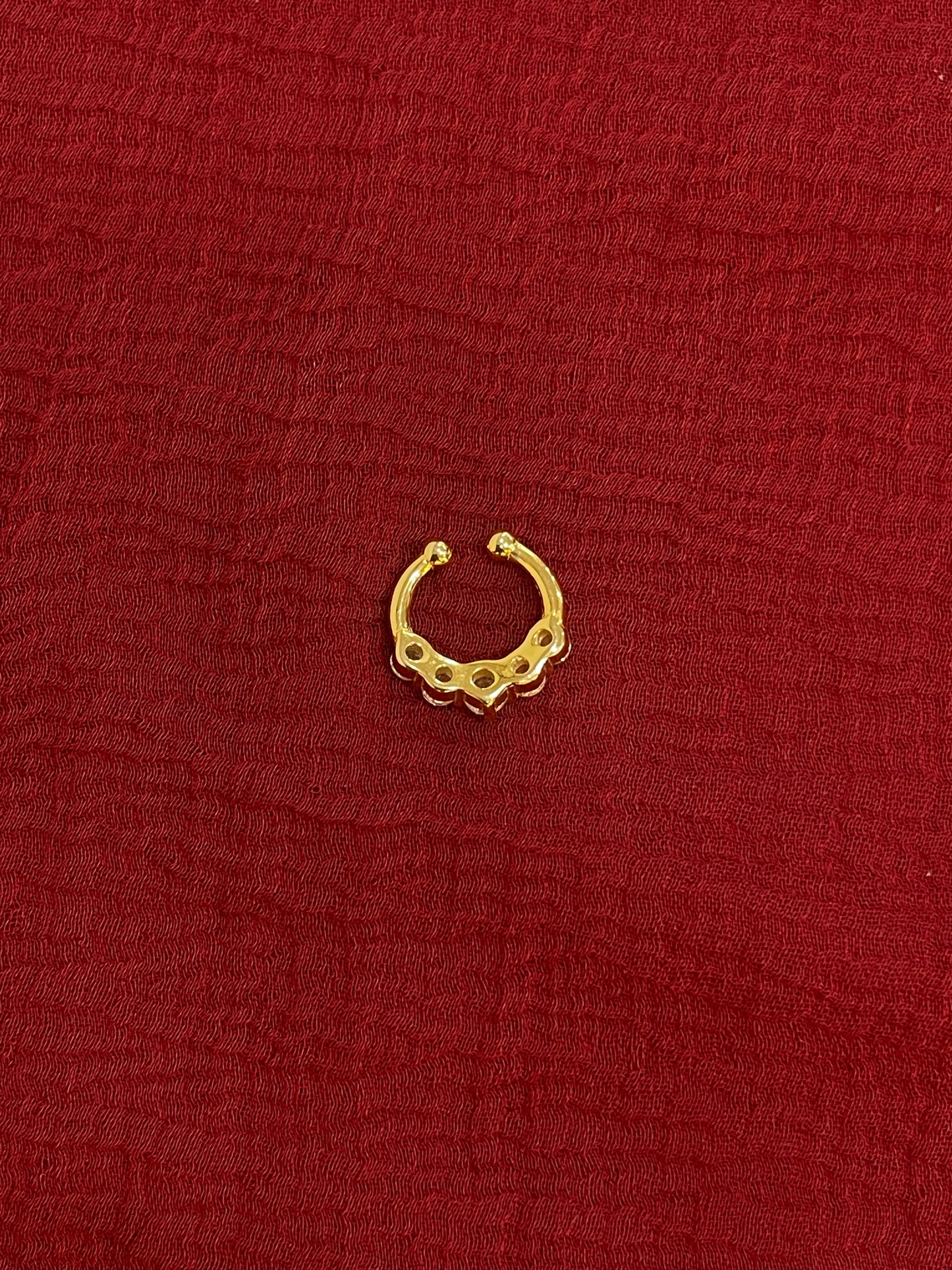 92.5 Silver Gold Plated Subtle Septum