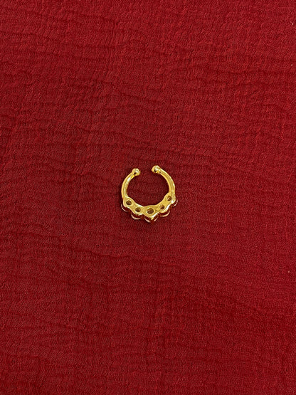 92.5 Silver Gold Plated Subtle Septum