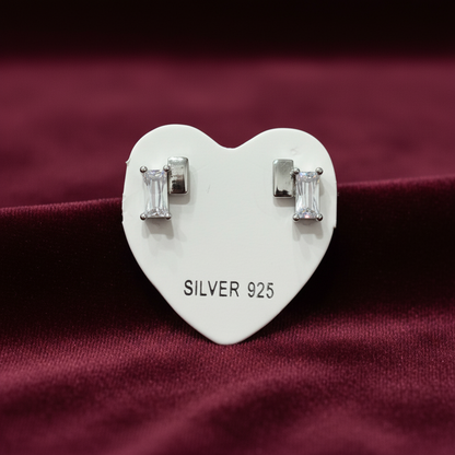 92.5 Silver Minimal Stud Earrings | Clean Classy Design | Jewellery
