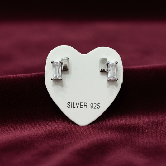 92.5 Silver Minimal Stud Earrings | Clean Classy Design | Jewellery