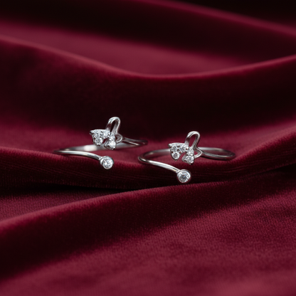 92.5 Silver Toe Rings for Women | Pretty Delicate Design | Traditional Jewellery