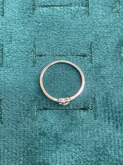 92.5 Silver Heart Shape Ring for Women Size 8 | Stylish Love Outline Design | Elegant Jewellery
