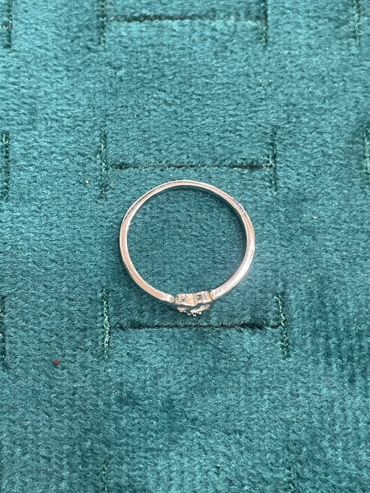 92.5 Silver Heart Shape Ring for Women Size 8 | Stylish Love Outline Design | Elegant Jewellery
