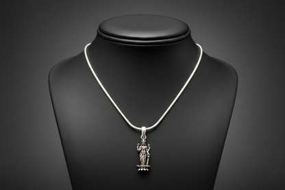 92.5 Silver Lakshmi Devi Design Pendant for Women – Traditional Temple Style