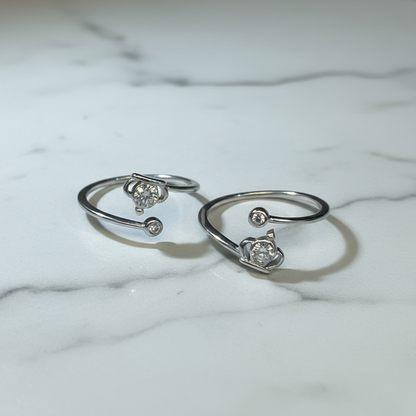 92.5 Sterling Silver Crown Toe Rings for Women | Royal Elegant Design