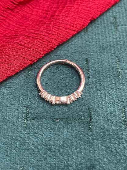 92.5 Silver Minimal Ring for Women Size 8 | Stylish Clean Finish | Elegant Fashion Jewellery