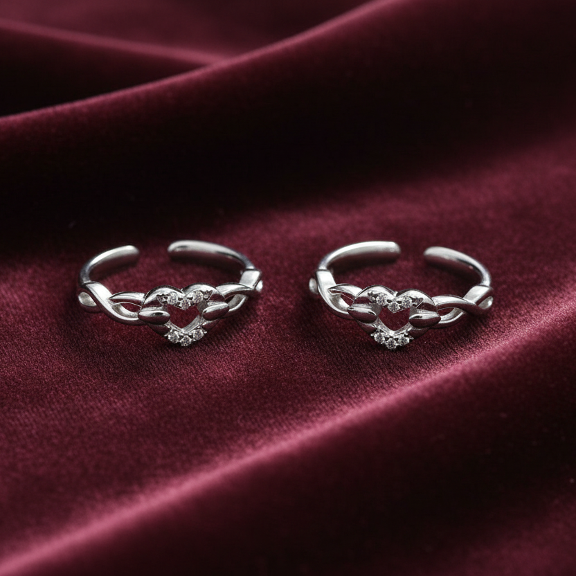 92.5 silver toe rings 