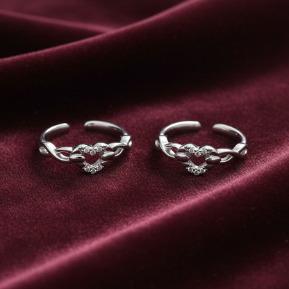 92.5 silver toe rings 