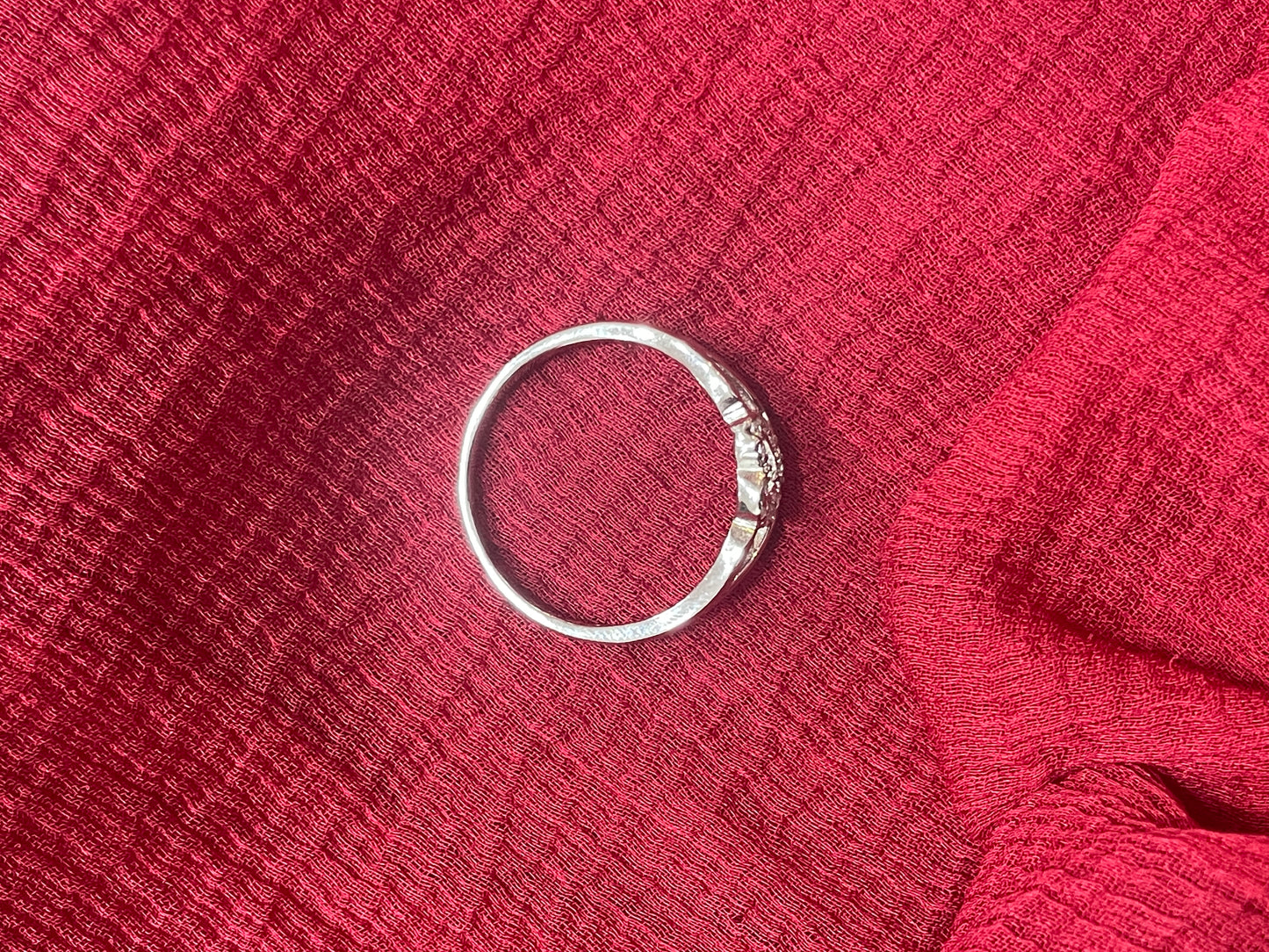 92.5 Silver Elegant Heart Ring for Women Size 16 | Classy Love Design | Daily Wear Jewellery