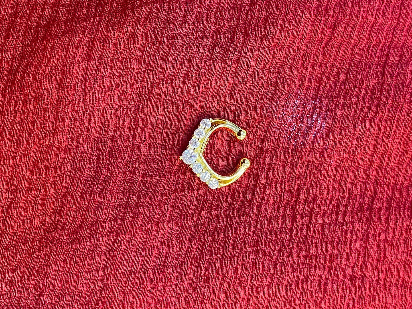 92.5 silver gold plated classy septum