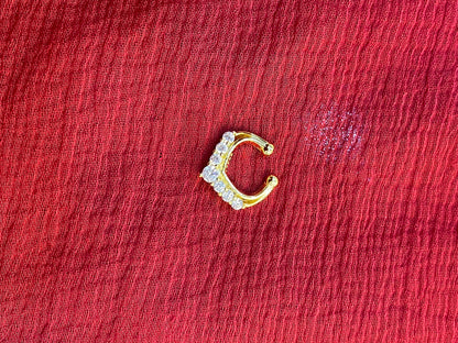 92.5 silver gold plated classy septum