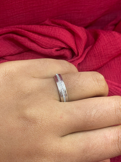 92.5 Silver Ring for Women Size 16 | Stylish Sleek Design | Elegant Fashion Jewellery