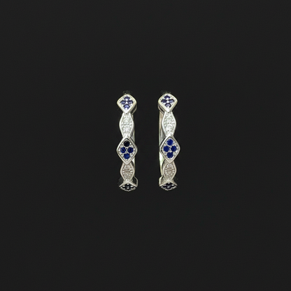 Silver Blue Stone Toe Rings