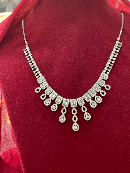 92.5 Silver Stylish Necklace for Women 19 Inches | Chic Elegant Design | Premium Everyday Jewellery