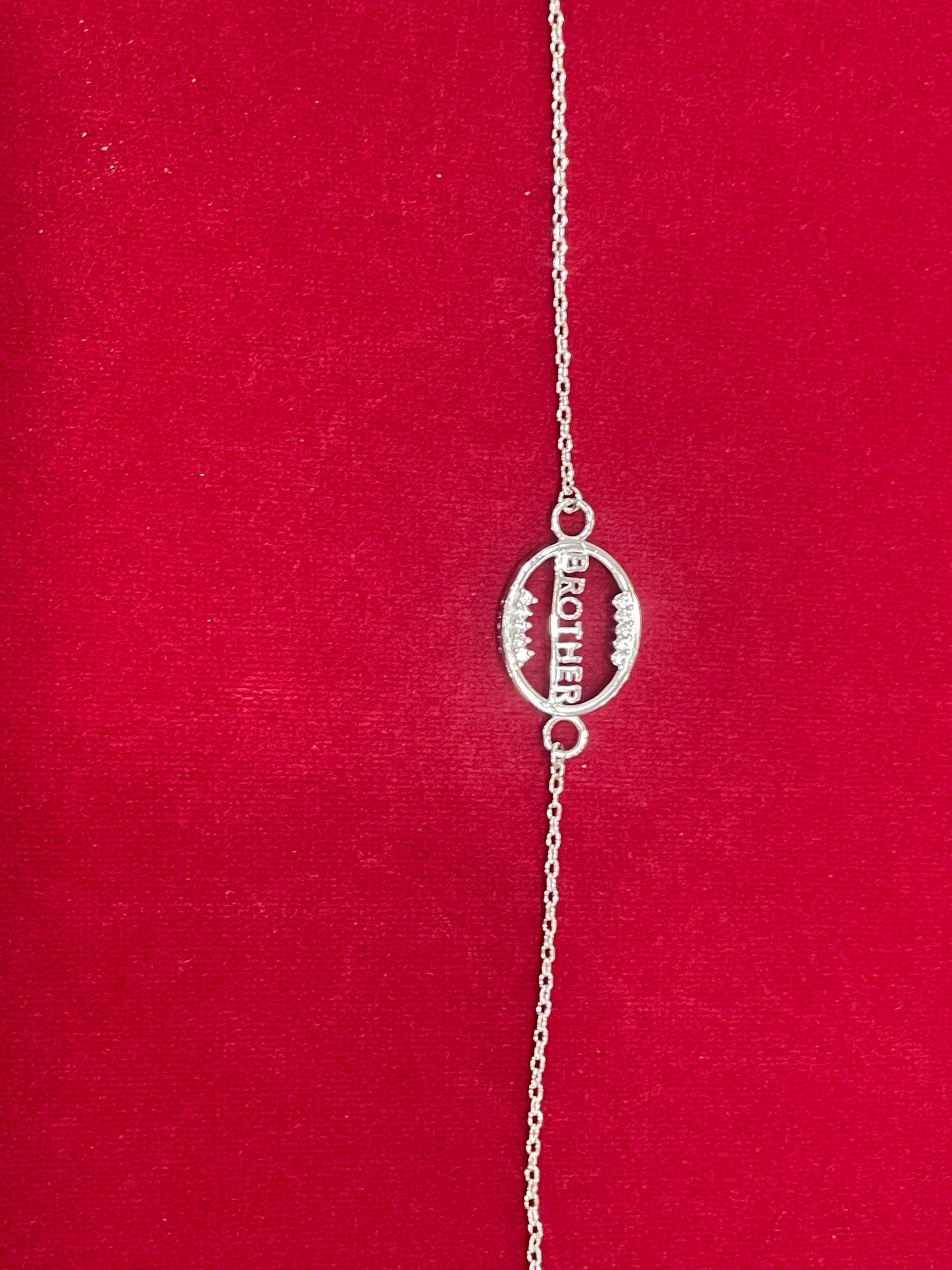 925 Sterling Silver Brother Rakhi | CZ Stone Chain Rakhi for Raksha Bandhan