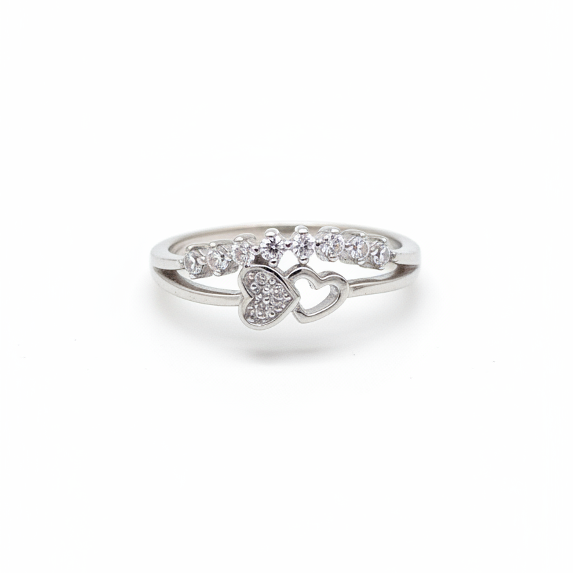 92.5 Silver Heart Ring for Women Size 8 | Stylish Elegant Love Design | Gift Jewellery