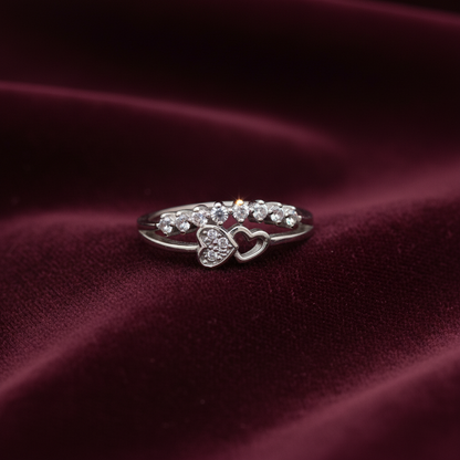 92.5 Silver Heart Ring for Women Size 8 | Stylish Elegant Love Design | Gift Jewellery