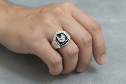 92.5 Silver Men’s Ring Size 22 | Stylish Elegant Finish | Fashion Jewellery