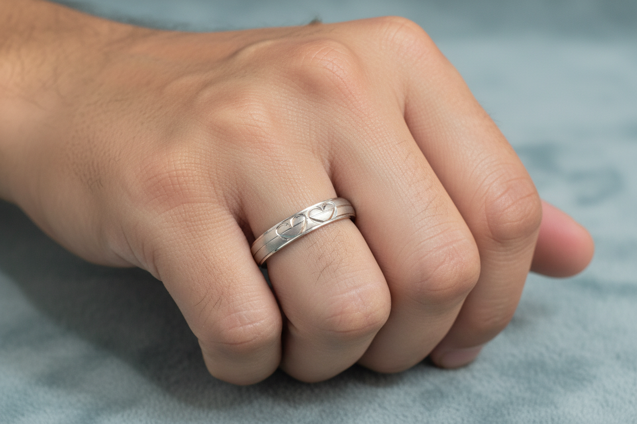 92.5 Silver Men’s Ring Size 24 | Stylish Elegant Finish | Fashion Jewellery
