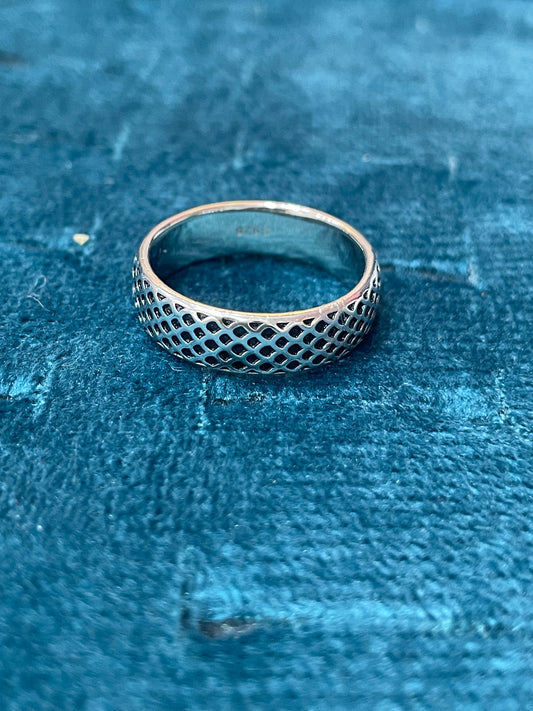 92.5 Silver Oxidised Men’s Ring Size 17 | Stylish Antique Finish | Elegant Jewellery