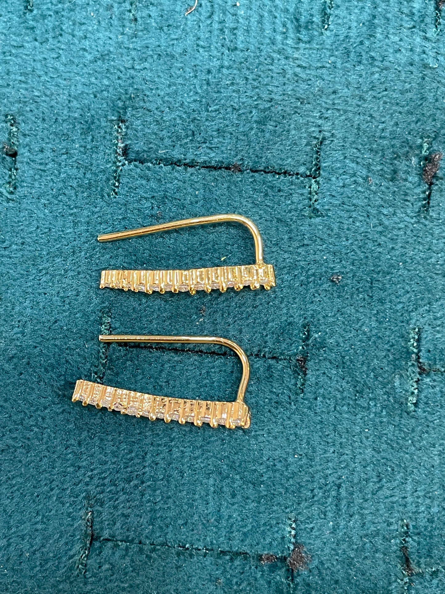 925 Silver Gold Plated Minimal Earcuffs