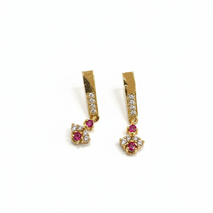 925 Silver Gold Plated Drop Studs