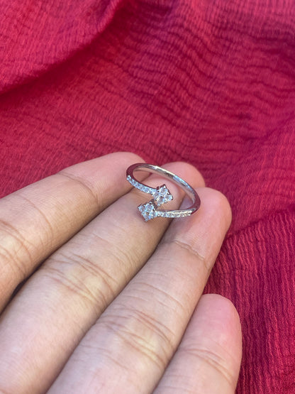92.5 Silver CZ Studded Toe Rings for Women | Cubic Zirconia Design | Traditional Jewellery