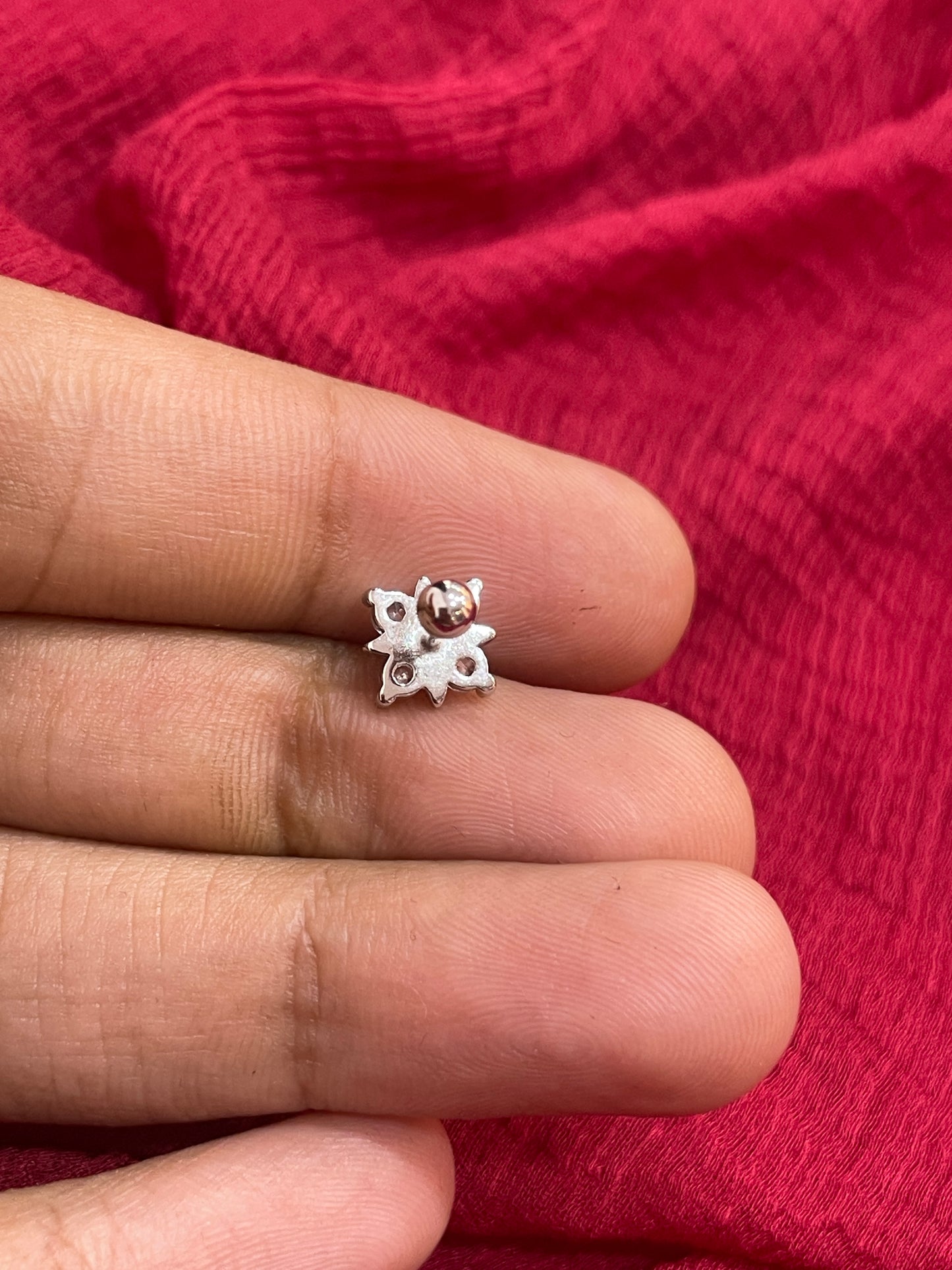 92.5 Silver Square White Stone Earrings for Women | Stylish Geometric Design | Elegant Jewellery