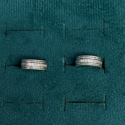 92.5 Silver Oxidised Wave Band Toe Rings