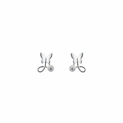92.5 Silver Butterfly Stud Earrings | Stylish Nature Inspired Design | Jewellery