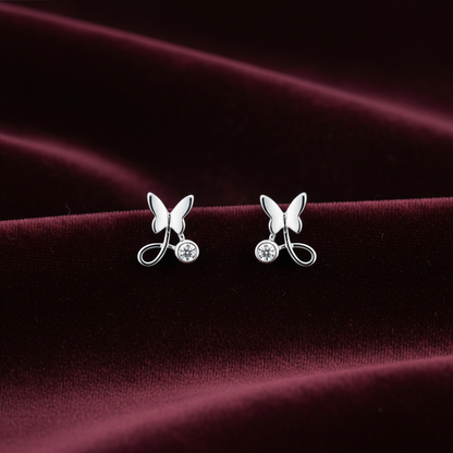 92.5 Silver Butterfly Stud Earrings | Stylish Nature Inspired Design | Jewellery