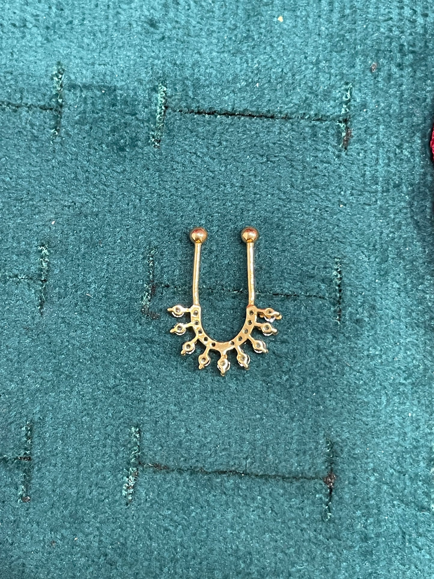 925 Silver Gold Plated Graceful Septum