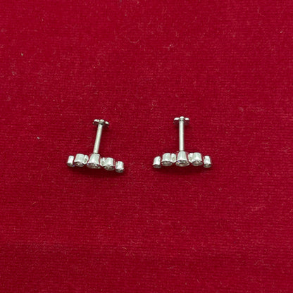 92.5 Silver Sparkle Second Studs