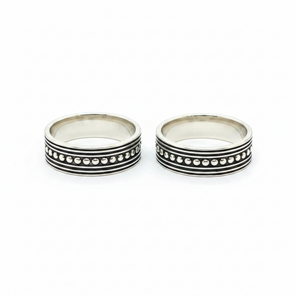 92.5 Silver Oxidised Adjustable Toe Rings for Women | Classic Beaded Design