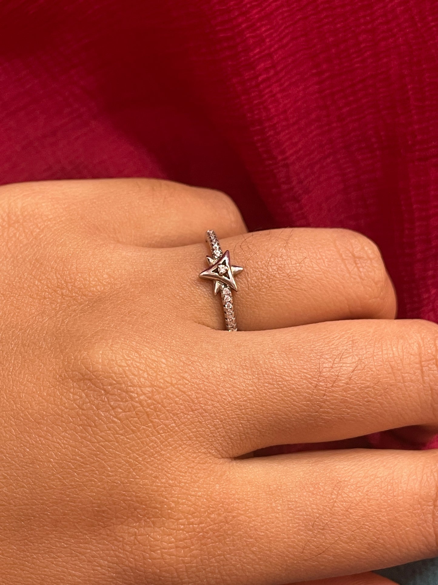 92.5 Silver Star Minimal Ring for Women Size 14 | Stylish Celestial Design | Elegant Fashion Jewellery