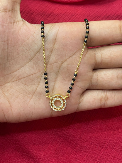 92.5 Silver Black Bead Chain for Women 19 Inches | Simple Round Design | Classic Jewellery