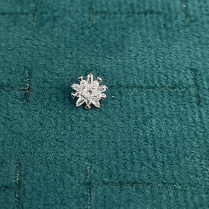 92.5 Silver Stylish Flower Studs | Elegant Floral Modern Design | Jewellery pair
