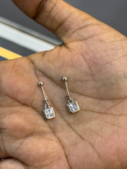 92.5 Silver Square Bugadi Pair