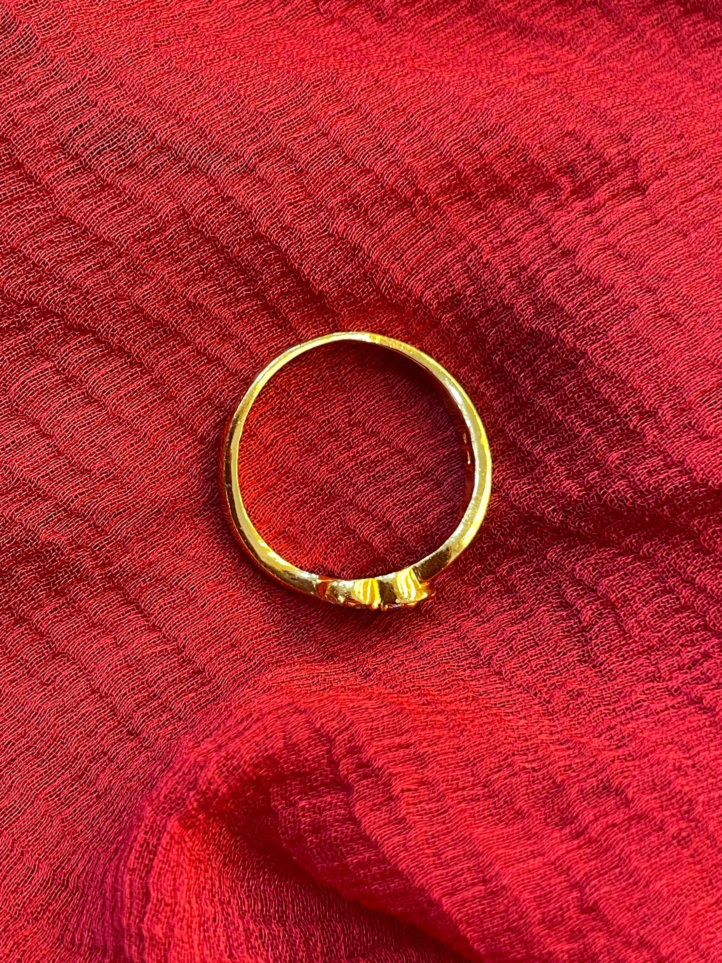 Gold Plated Silver Heart Ring