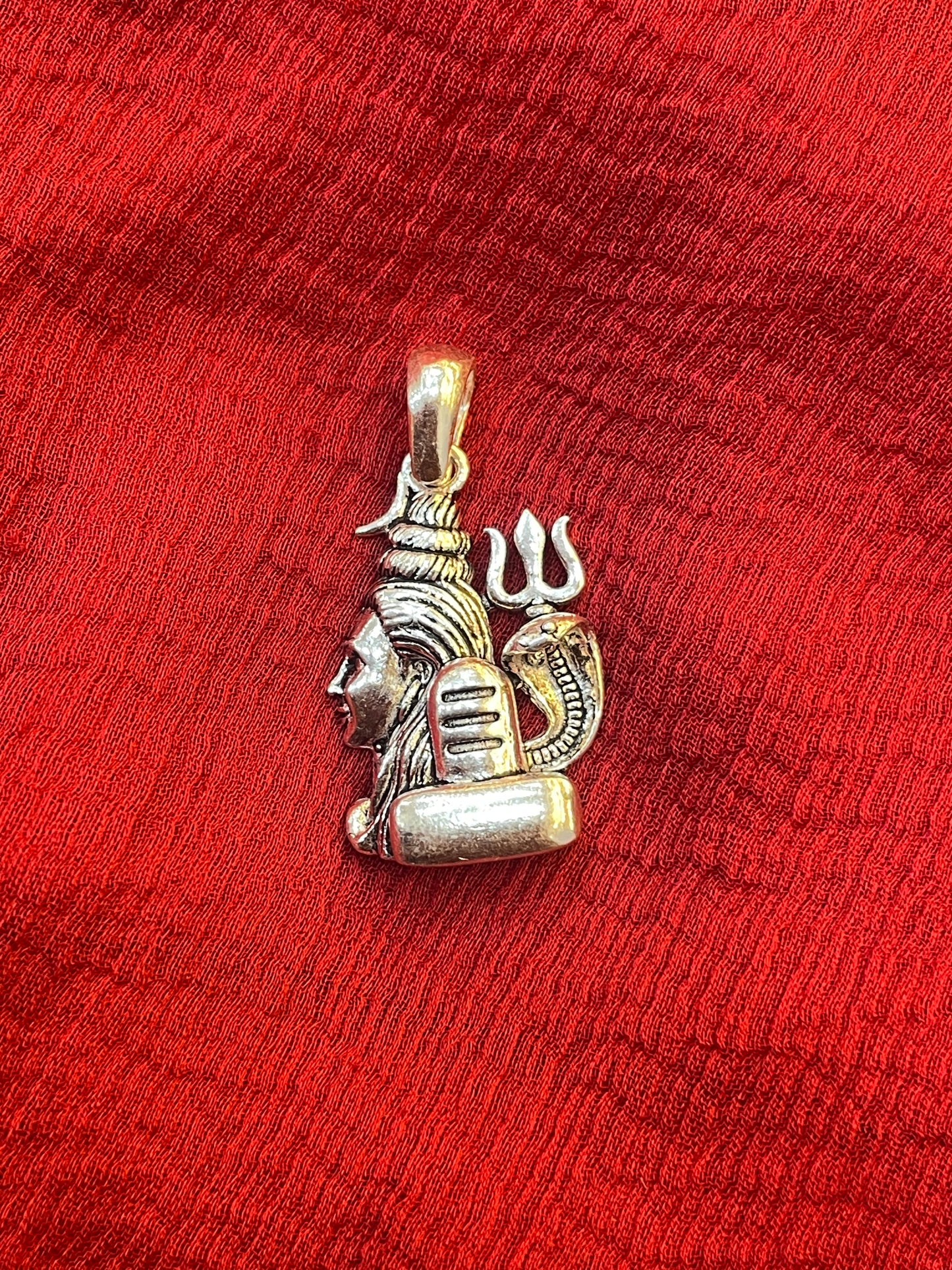 92.5 Silver Shiva Pendant for Men & Women | Mahadev Sacred Design | Temple Jewellery