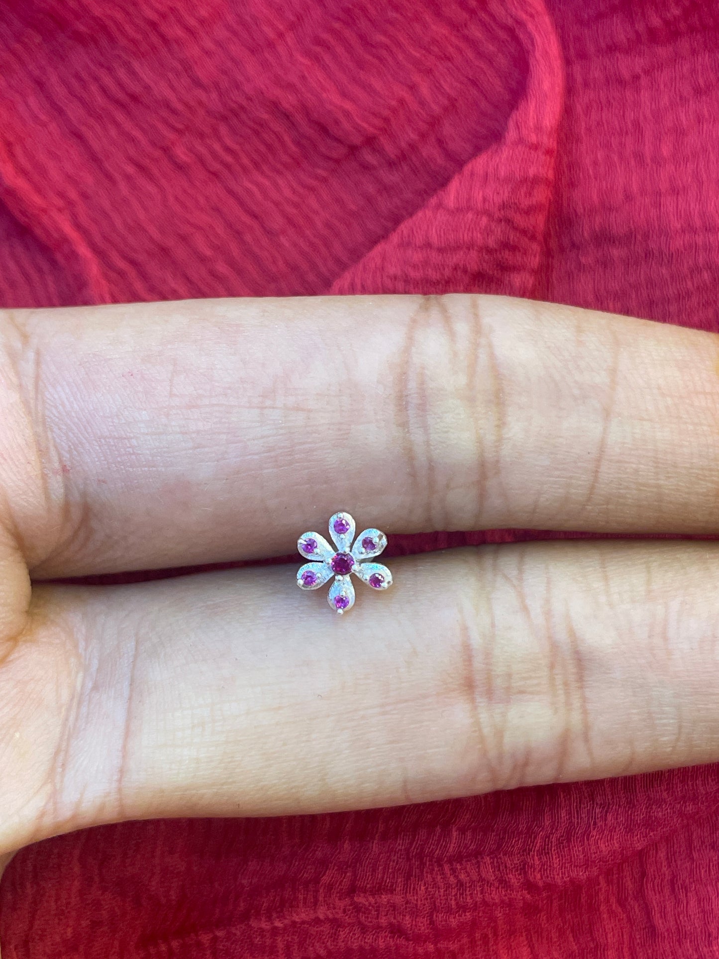 92.5 Silver Stylish Second Studs / Nose Pin (Single Piece) | Minimal Elegant Design | Jewellery