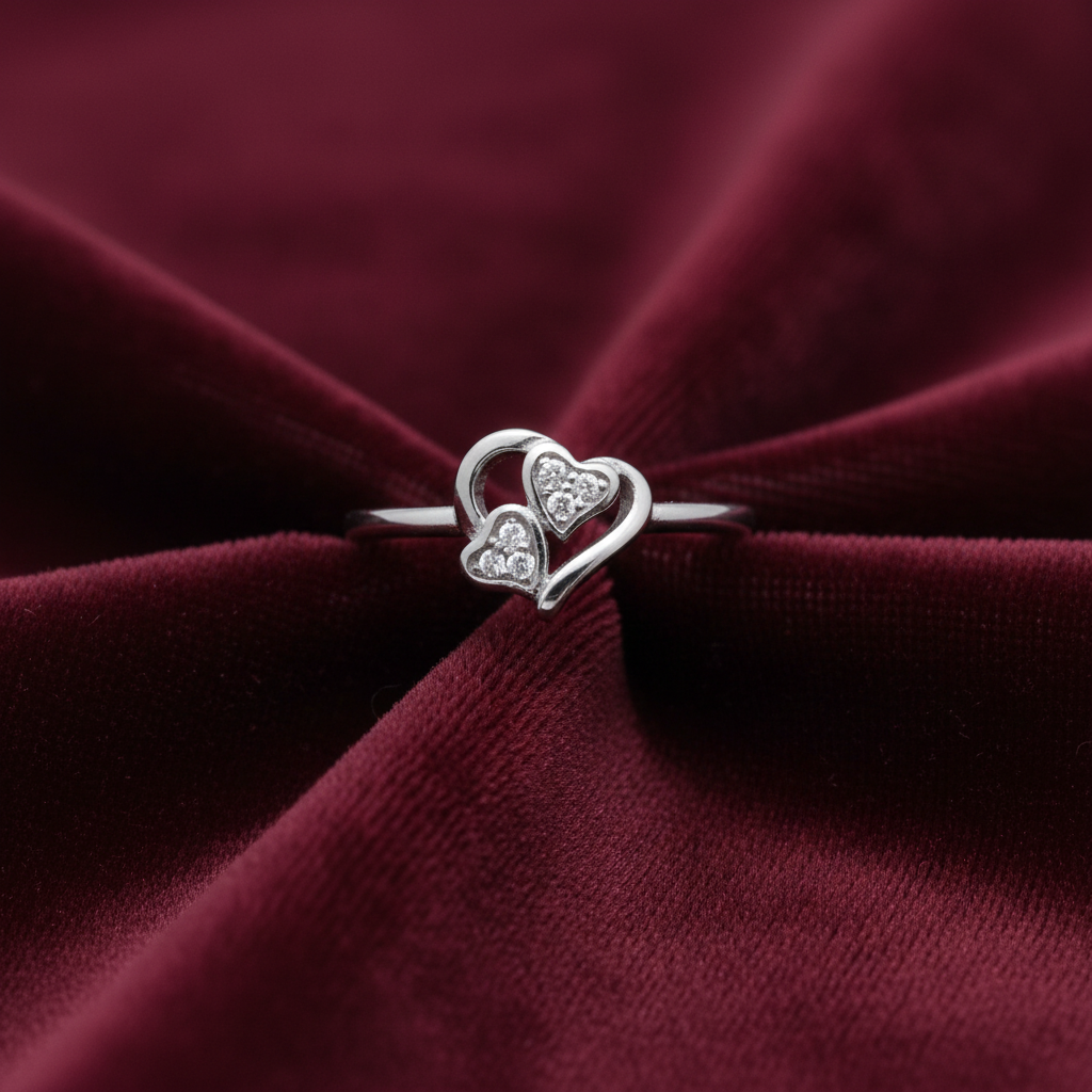 92.5 Silver Heart Ring for Women Size 13 | Stylish Love Emblem | Elegant Gift Jewellery