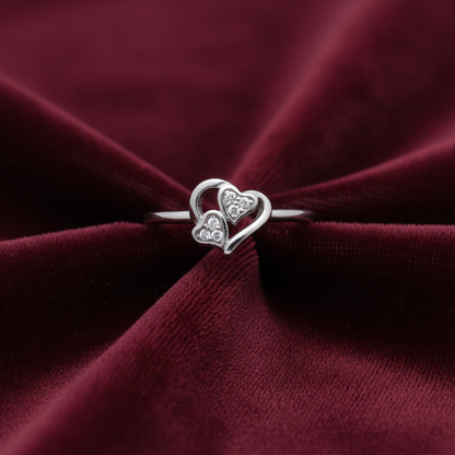 92.5 Silver Heart Ring for Women Size 13 | Stylish Love Emblem | Elegant Gift Jewellery