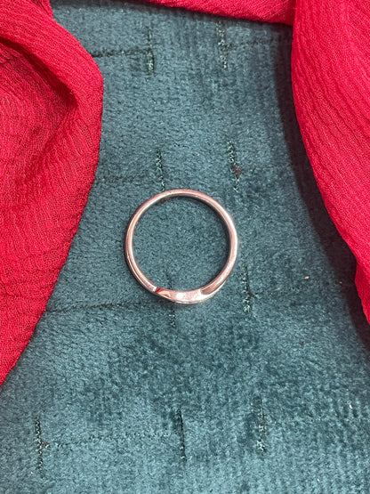 92.5 Silver Minimal Ring for Women Size 12 | Stylish Sleek Design | Elegant Fashion Jewellery