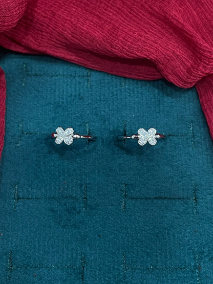 925 Silver Clover Toe rings