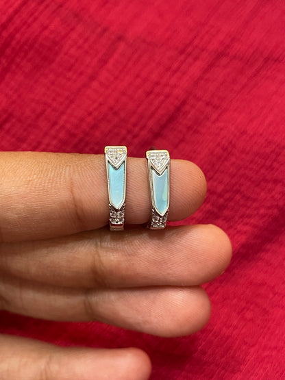 92.5 Silver Minimal Hoop Bali Earrings for Women | Classic Elegant Design | Lightweight Jewellery