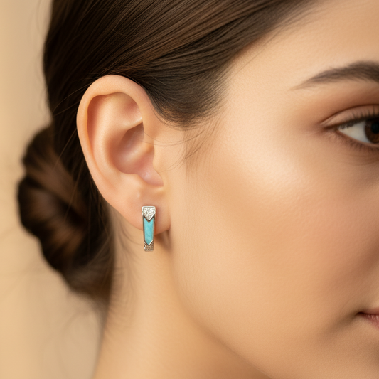 92.5 Silver Minimal Hoop Bali Earrings for Women | Classic Elegant Design | Lightweight Jewellery
