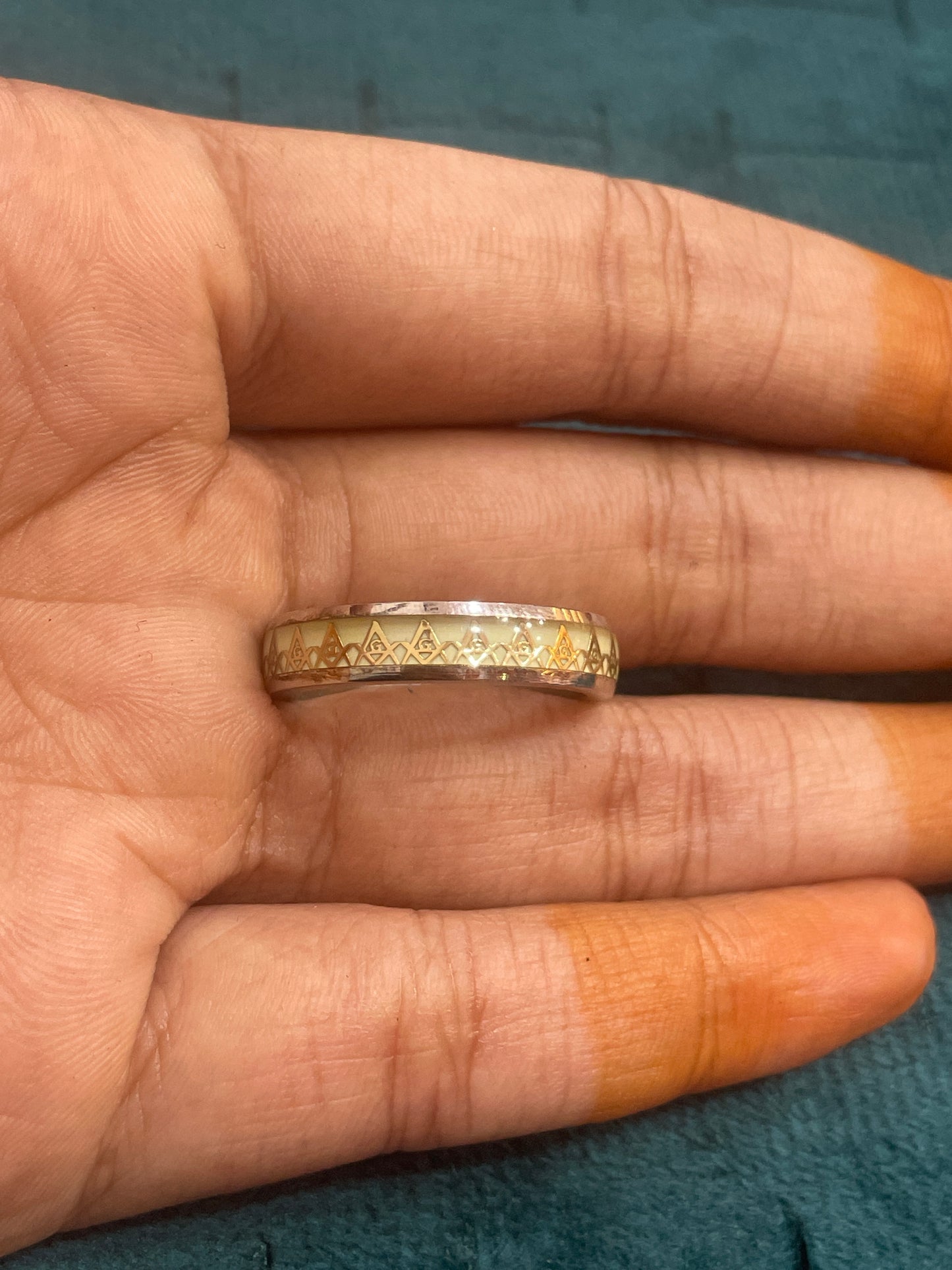 92.5 Silver Radium Men’s Ring | Stylish Unique Glow Design | Elegant Jewellery