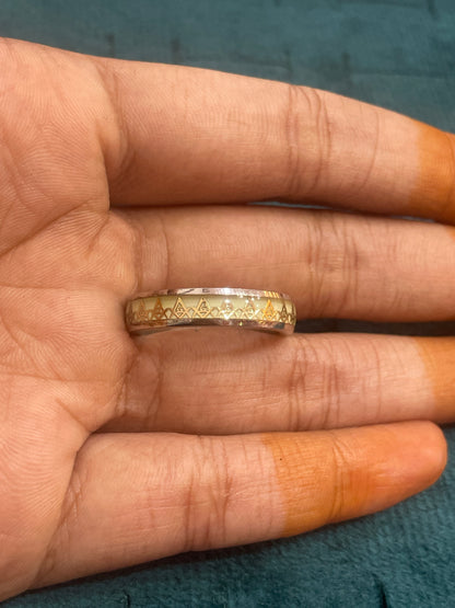 92.5 Silver Radium Men’s Ring | Stylish Unique Glow Design | Elegant Jewellery